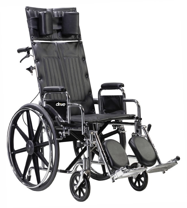 Rental 16" Reclining Back Wheelchair/